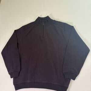 St.Croix Dark Purple quarter zip sweater Size Large #T0040